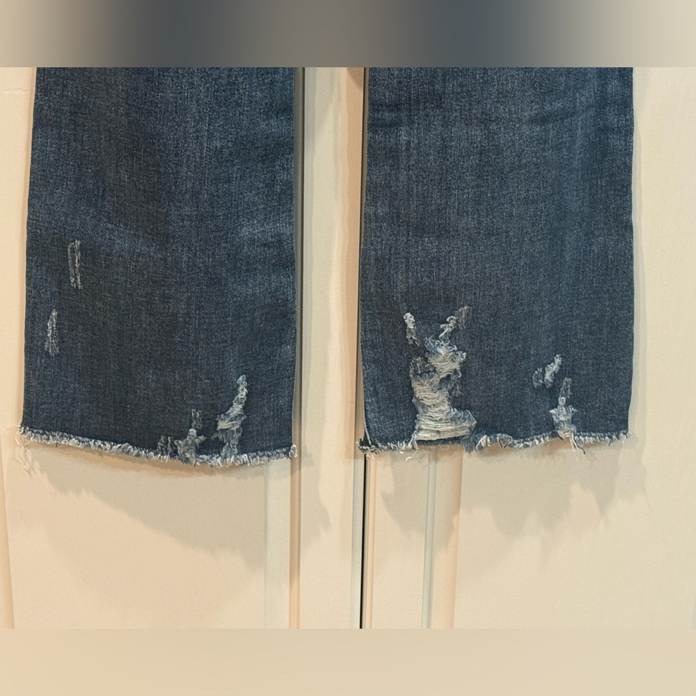 Judy Blue Distressed Flare Jeans - Blue - Picture 15 of 15